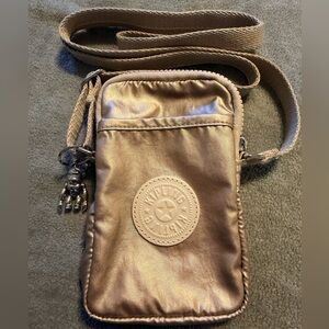 Kipling Metallic Beige Crossbody Bag